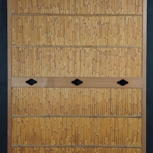 Japan sliding door panels bamboo Fusuma 1970s Wabisabi interior architecture