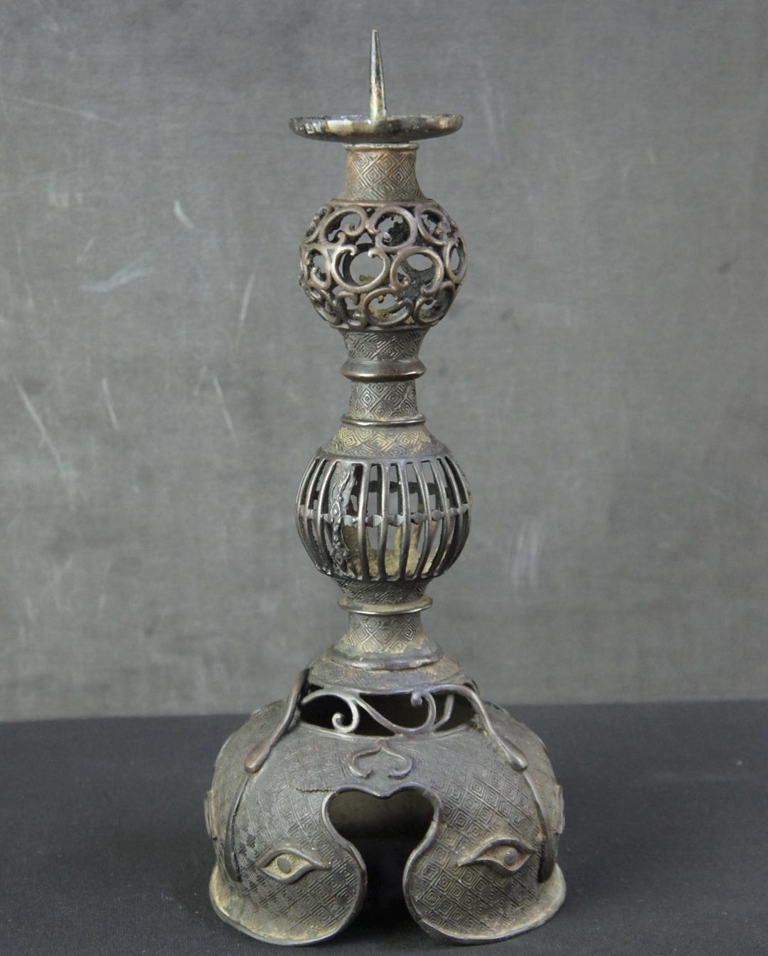 燭台 龍燭台 別府細工 古銅 古民具 古美術 江戸時代 別府細工 龍