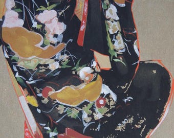 鬼頭鍋三郎 名匠木版画 1976年 舞妓アート - Etsy 日本