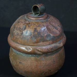 Antique Japan Dai-Suzu Shinto temple bell 1800 bronze hand craft Edo era