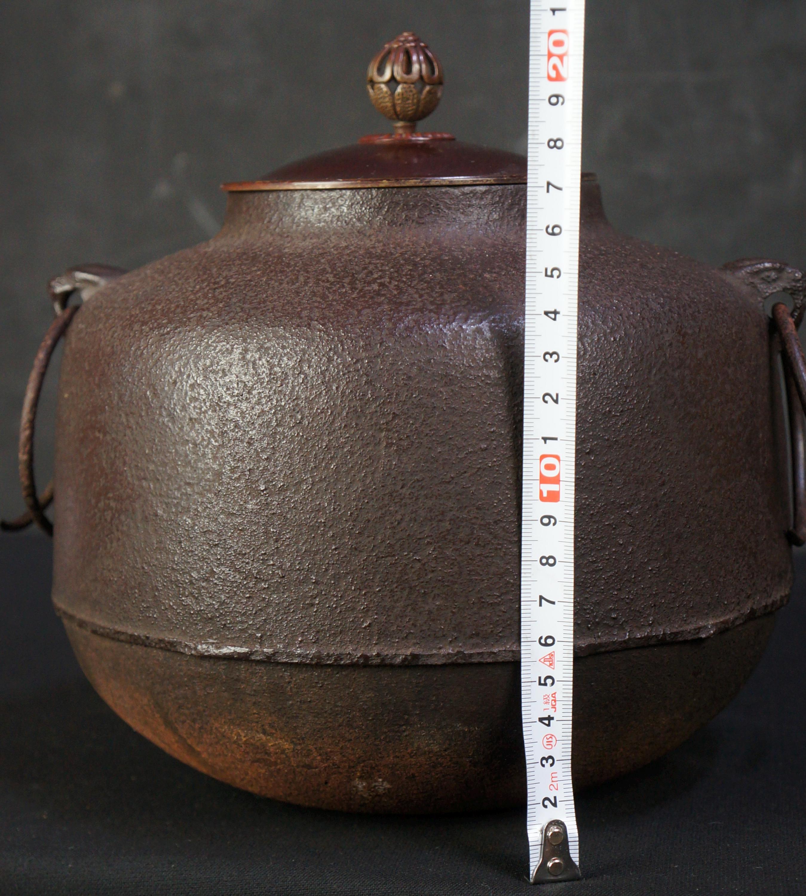 鋳鉄製 茶釜 装飾模様 日本の茶道砂鋳鉄釜茶釜1950年代アンティーク工芸品 - Etsy 日本
