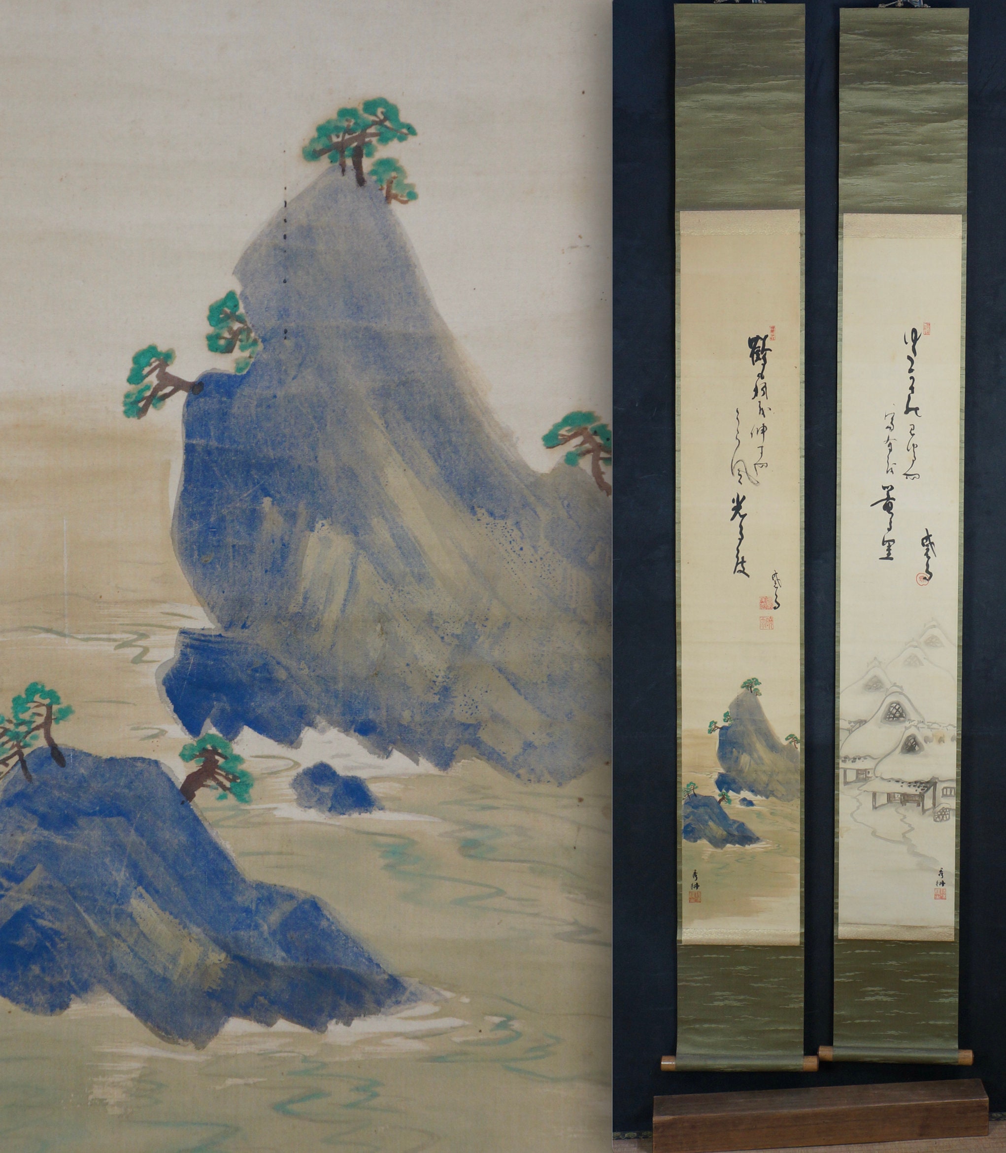 ◆掛軸 水墨画 華岳◆Japanese arts hanging scroll il_fullxfull.6315565665_syyd.jpg