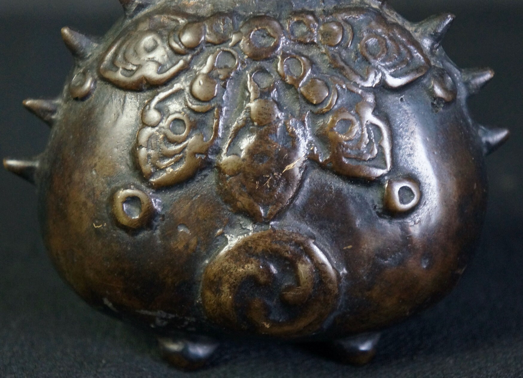 日本 珠洲銅鐘 アンティーク 茶道工芸品 1880 年代 ロスト