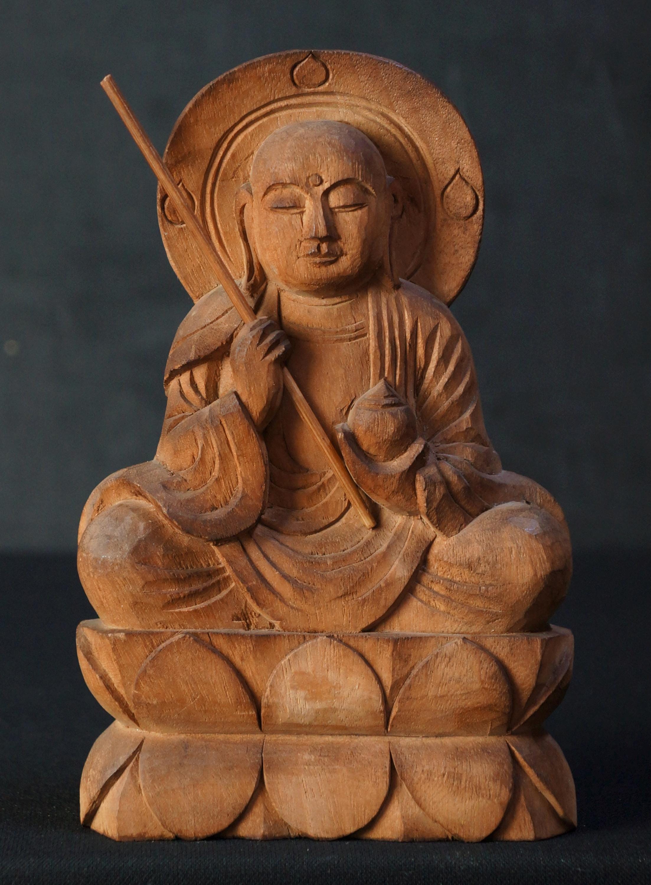 日本彫刻 仏像 木彫り 1914年 桐材 D - Etsy 日本