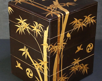 日本製漆塗り桜弁当重箱 1900年 輪島手工芸品 - Etsy 日本