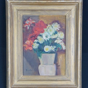 Antique Japanese oil painting on canvas 1900 Koito Gentaro art