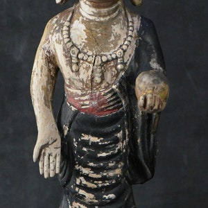 Buddha wood hand carving Southeast Asia 1900 Buddhist shrine Burma