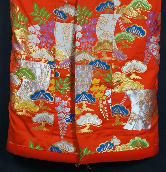 Japan wedding Kimono Uchikake hand made silk craf… - image 6