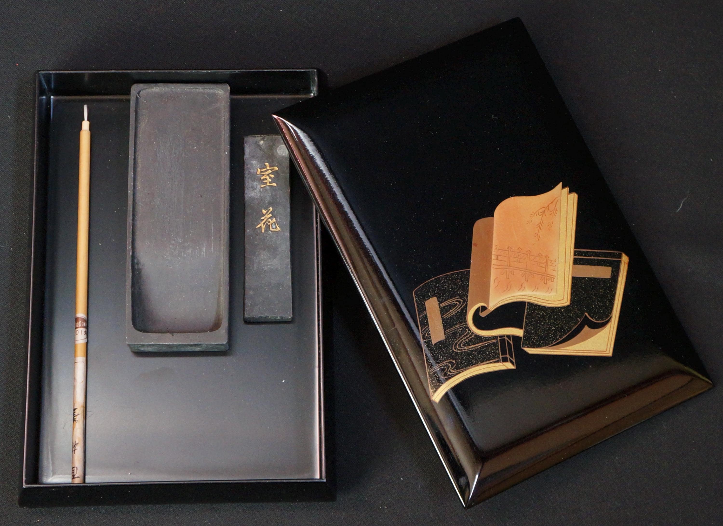 日本 硯箱 禅筆箱セット 1950 漆芸 書道 - Etsy 日本
