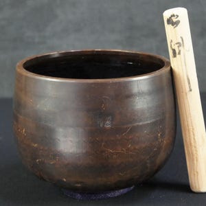 Chanting bell Japan Buddhist bronze long sound 1900 hand craft X