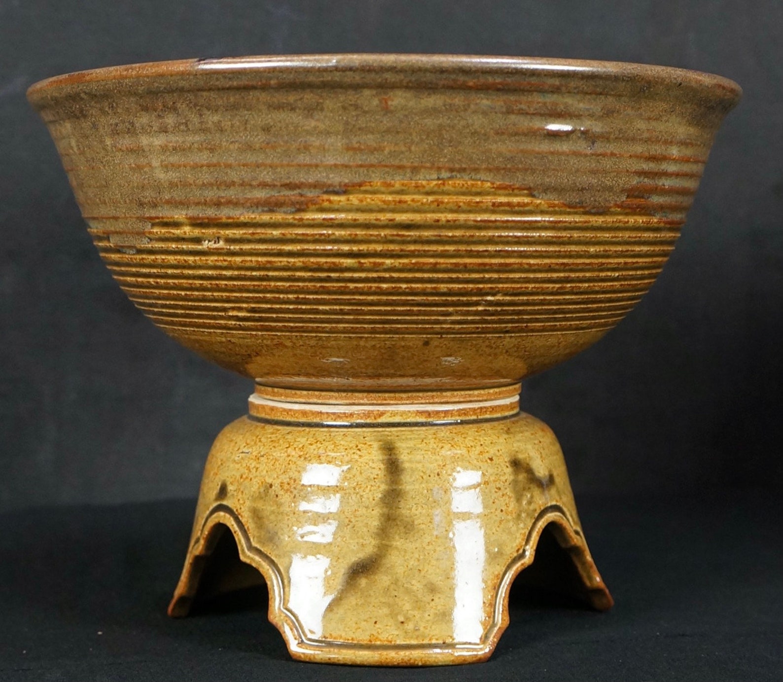 Ikebana Japan Ceramic Suiban Floral Basin 1890s Seto Kiln Art Etsy