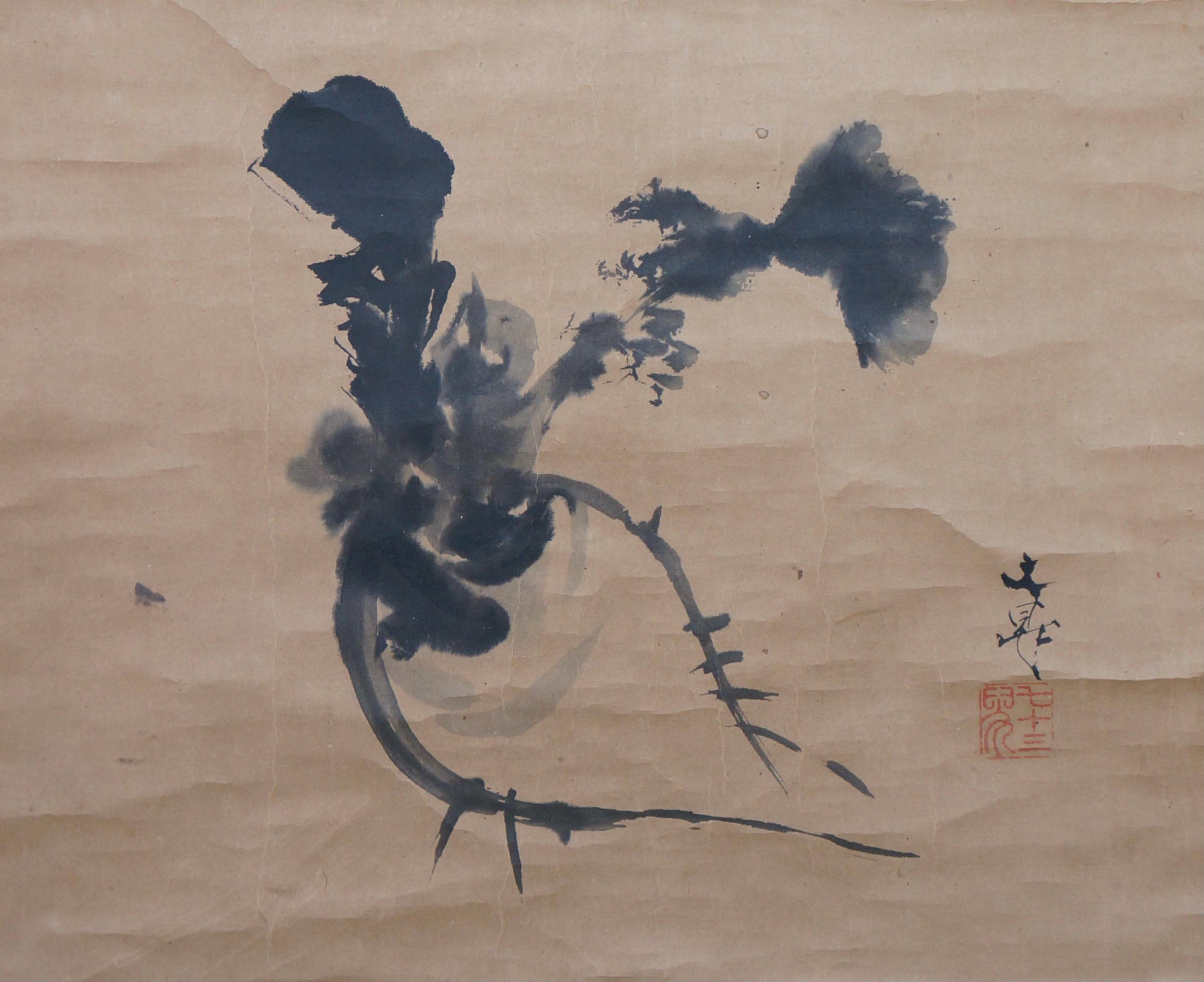 アンティーク 日本 狩野文晁 仏画 蕪 1850 江戸時代 工芸品 - Etsy 日本