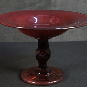 Vintage Deco Japan glass fruit stand 1930s hand made