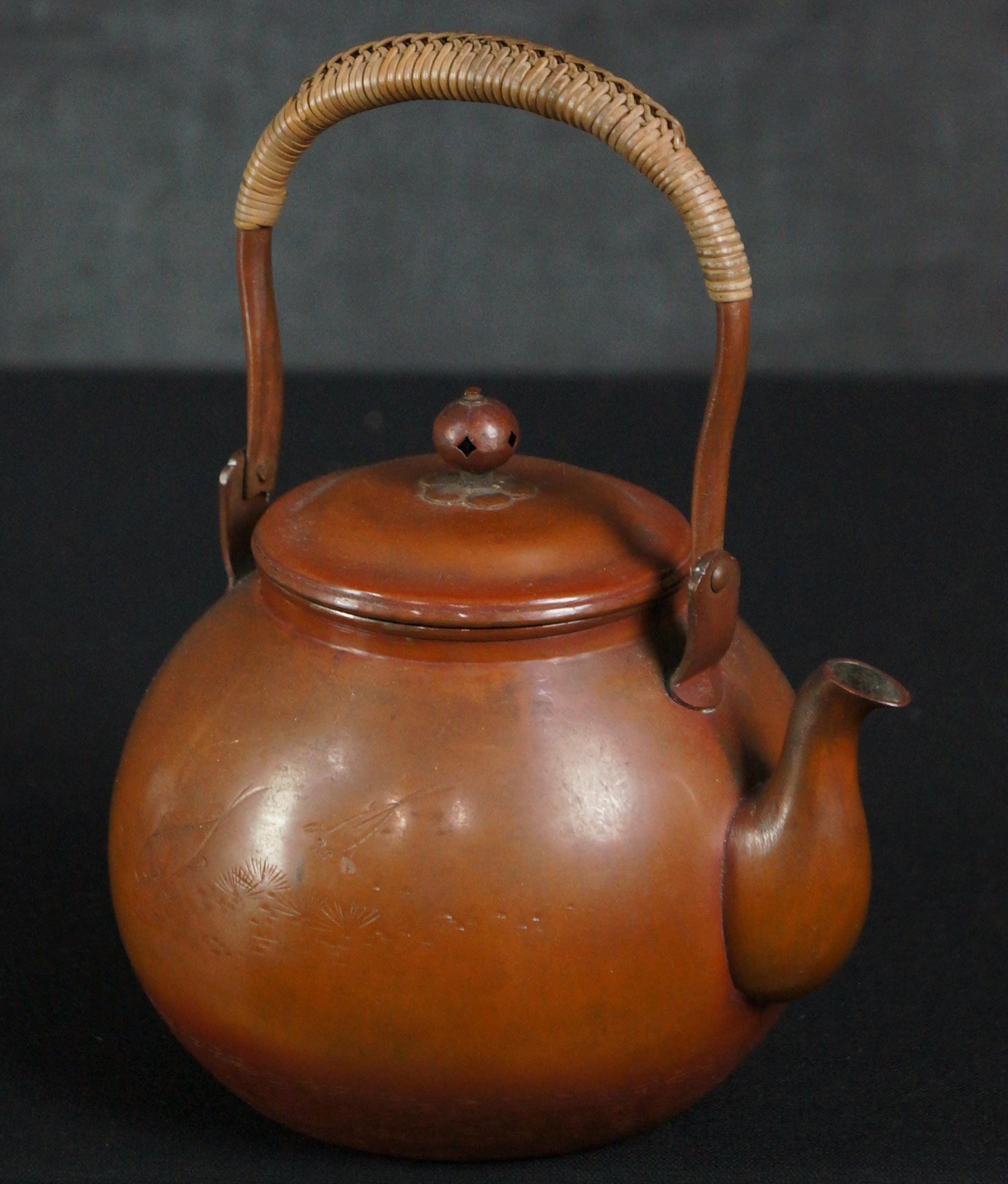 鎚目模様 銅製 やかん 茶道具 日本製 青銅製 やかん 槌目 1930年代 茶楽寺 茶道具 - Etsy 日本