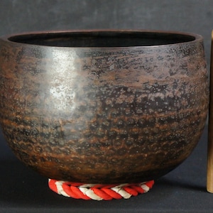 Chanting bell Japan Buddhist bronze long sound 1900 hand craft B