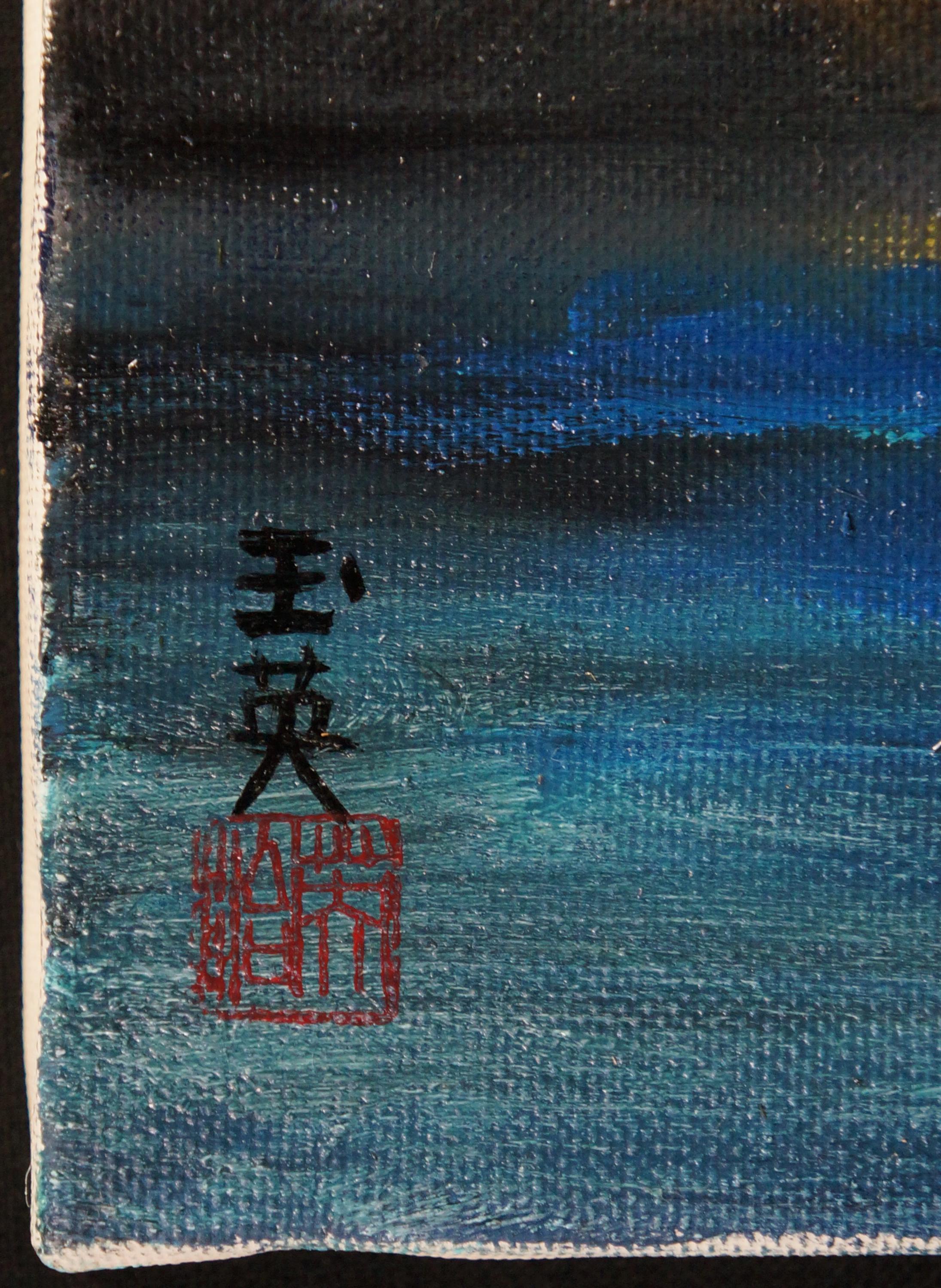 1900年頃のキャンバスに描かれた日本のアンティーク油絵 小糸源太郎の