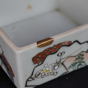 Japan vintage ceramic Bento food box 1930s kiln handcraft image 7