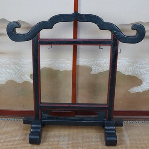 Antique Japan Buddhist shrine bell holder 1800s Japanese architecture