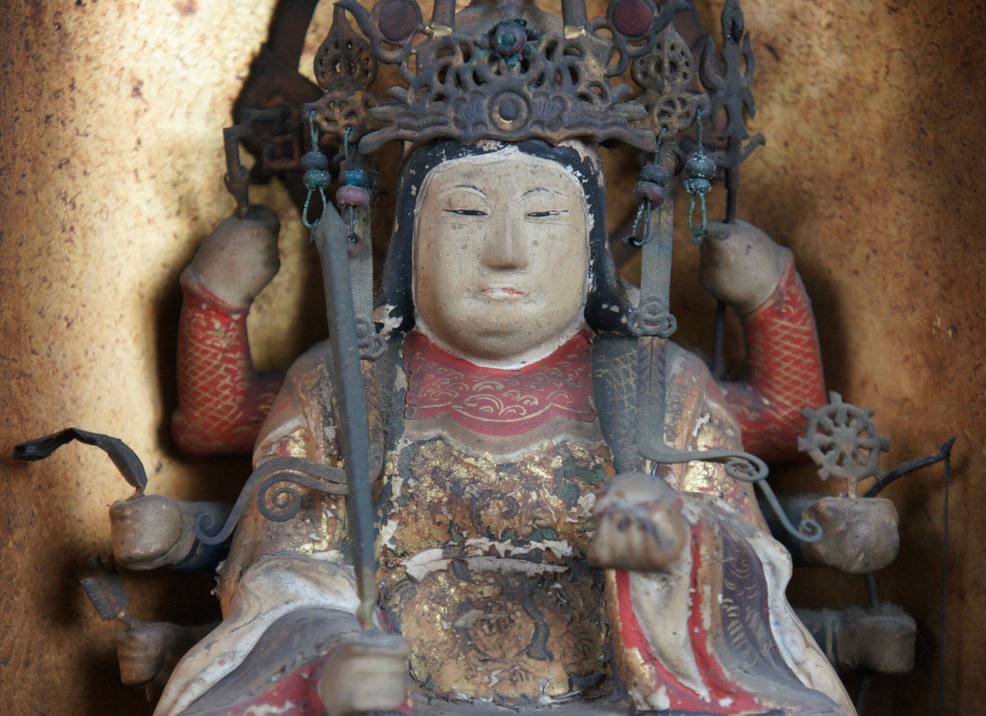 日本の古彫刻、密教仏教の神社、1750年頃、江戸時代中期の工芸品