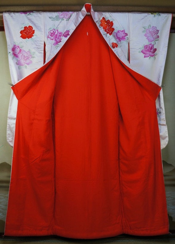 Japan Kimono Uchikake hand made 1980s silk weddin… - image 3