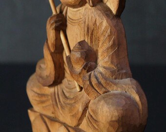 日本彫刻 仏像 木彫り 1914年 桐材 D - Etsy 日本