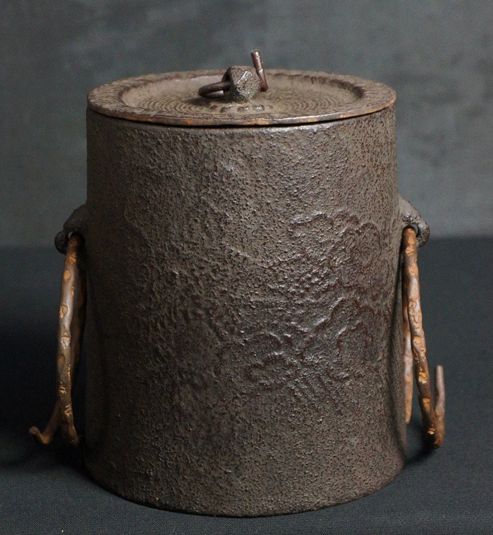 Antique Meiji Era Japanese Cast Iron Hanging Cook Pot Black Irori Hear, Online Shop