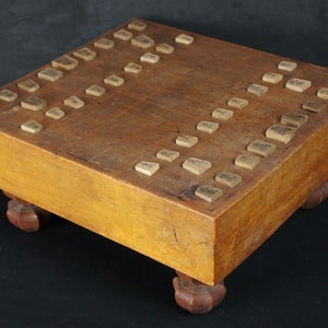 Japan chess Shogi wood board 1900s solid wood game 