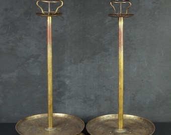 キャンドルスタンド／燭台／日本の古いもの アンティーク 日本製 燭台 キャンドルスタンド 木製 工芸品 1900年代