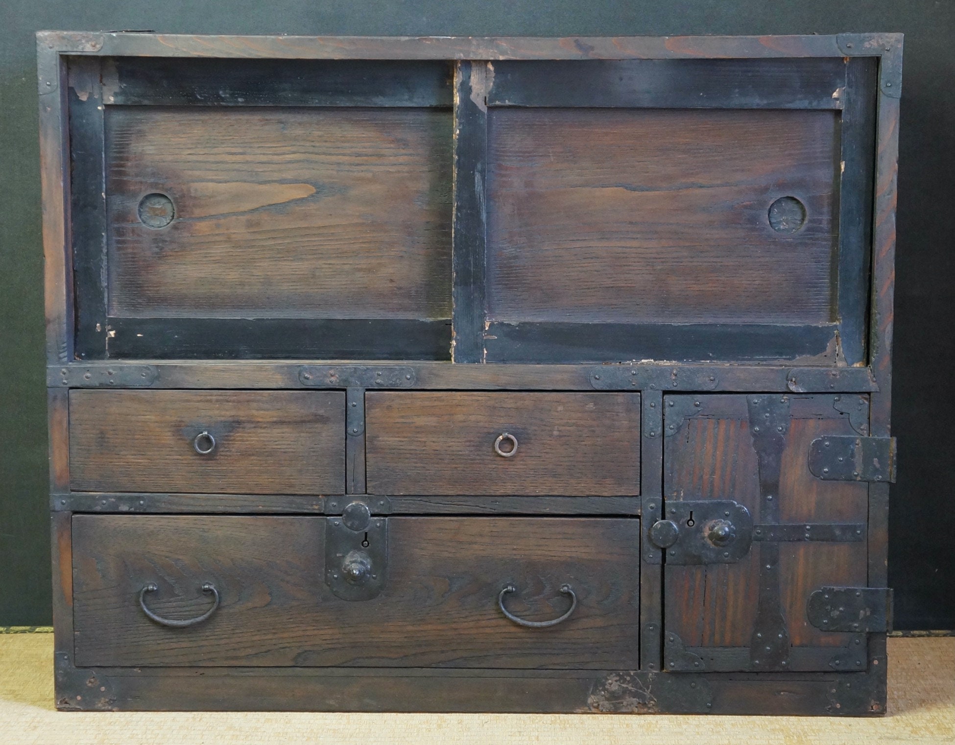 Antique Tansu Japan furniture 1880s carpenter craft Etsy