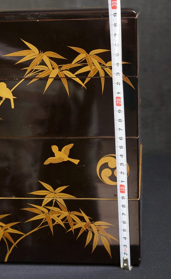 日本製漆塗り桜弁当重箱 1900年 輪島手工芸品 - Etsy 日本