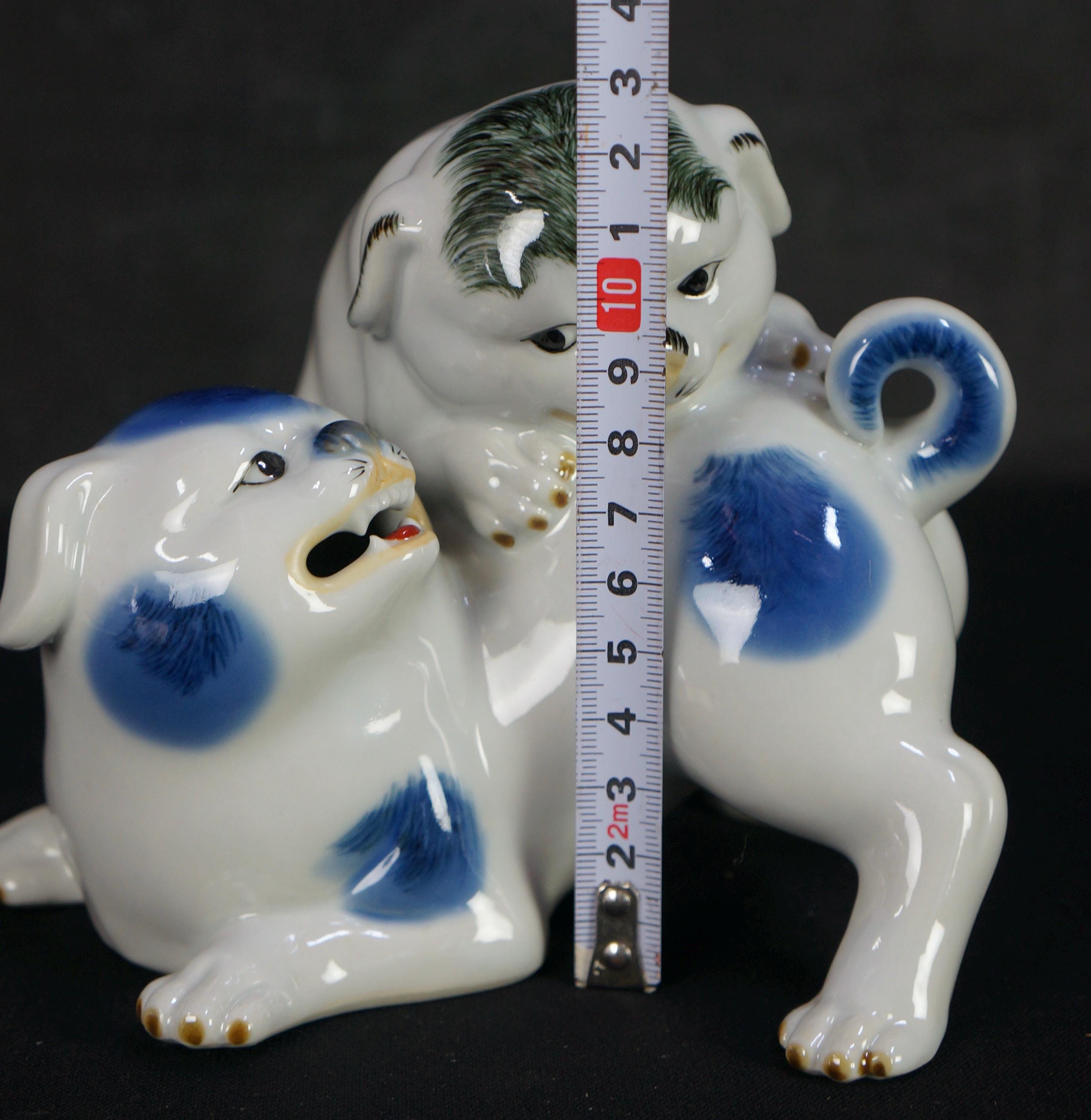 日本 九谷 犬 子犬 陶器 1970 置物 窯 美術工芸品 - Etsy 日本