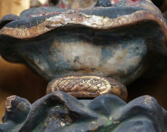 日本の古彫刻、密教仏教の神社、1750年頃、江戸時代中期の工芸品