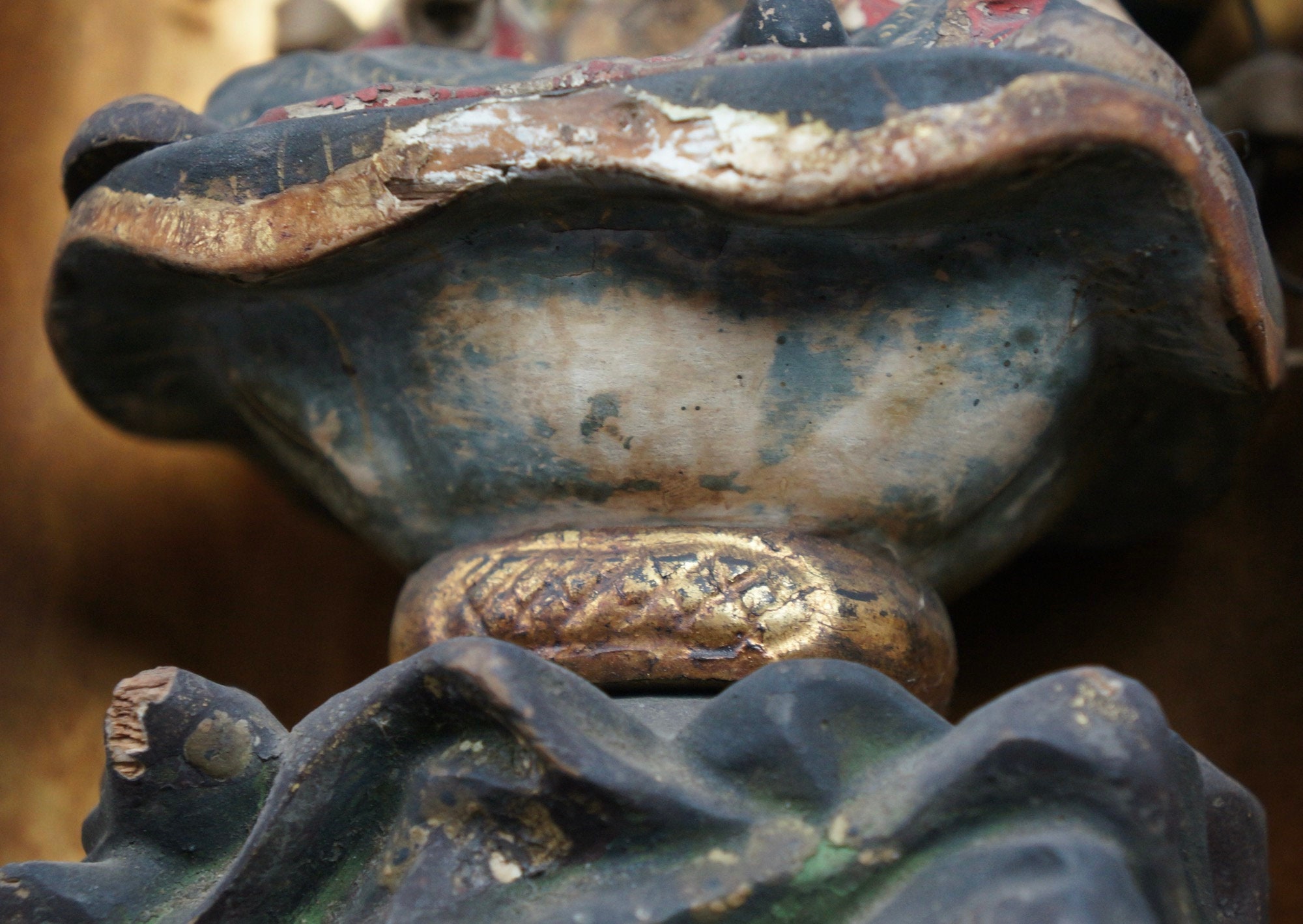 日本の古彫刻、密教仏教の神社、1750年頃、江戸時代中期の工芸品