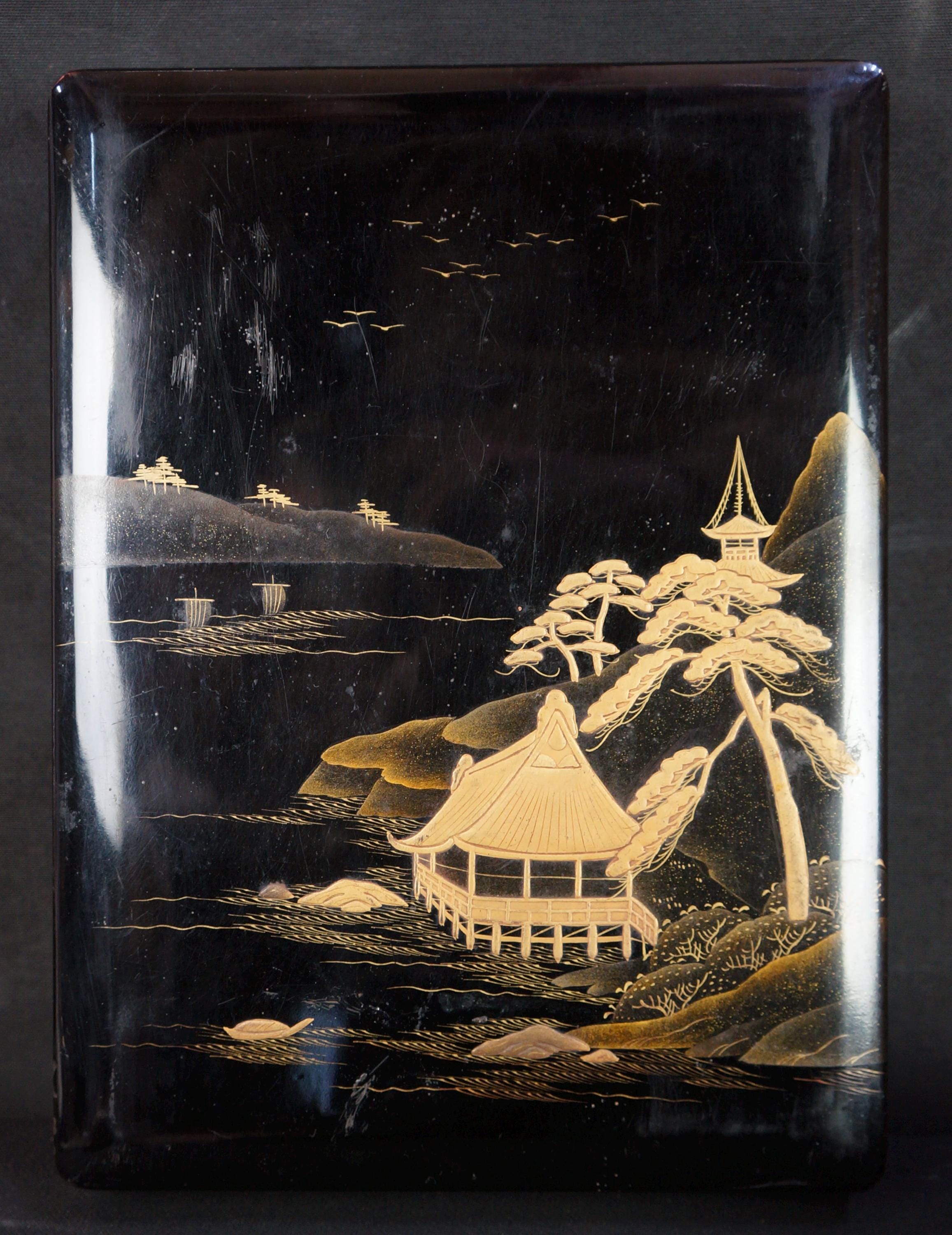 高級日本製 硯箱 禅筆箱セット 1900年 漆芸 書道 - Etsy 日本