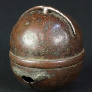 Antique Japanese Buddhist Zen monk bell 1700 bronze hand craft Edo era