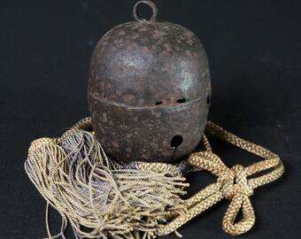 アンティーク 日本製 鈴 神社 梵鐘 1900年 青銅製 手工芸品 明治時代 H