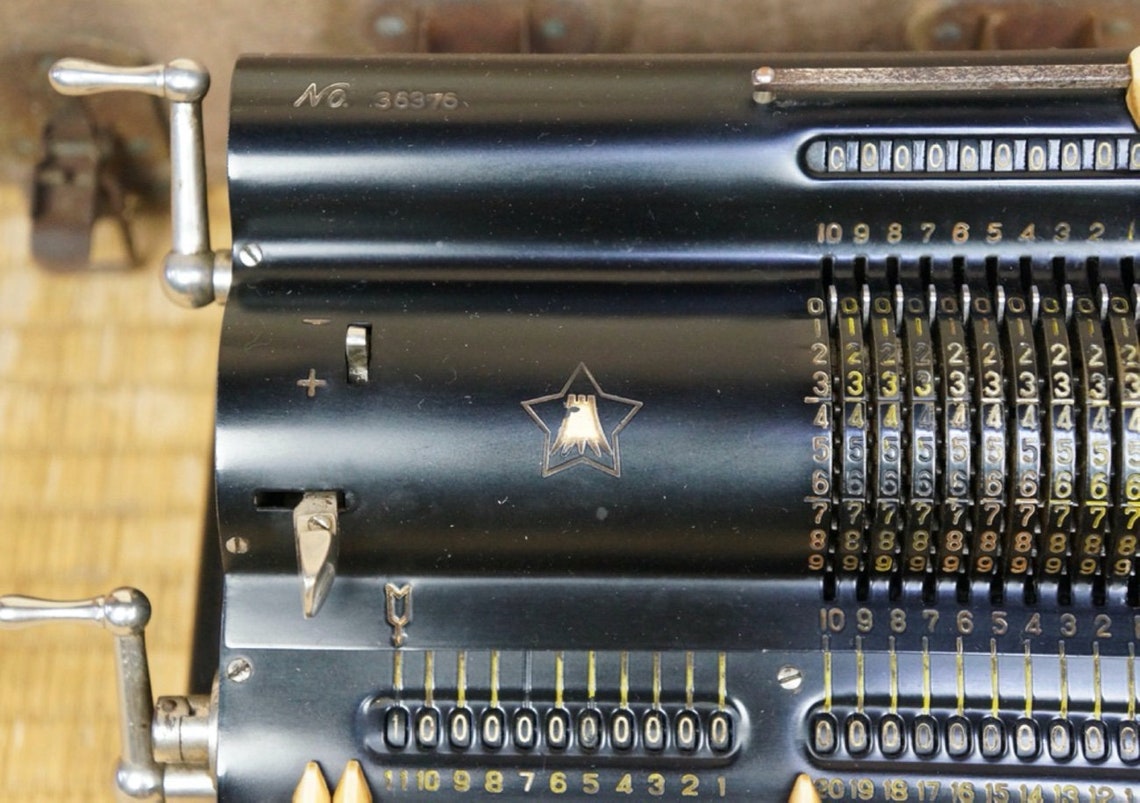 Vintage Japanese mechanical calculator made in Japan 1930 Etsy
