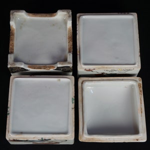 Japan vintage ceramic Bento food box 1930s kiln handcraft image 5