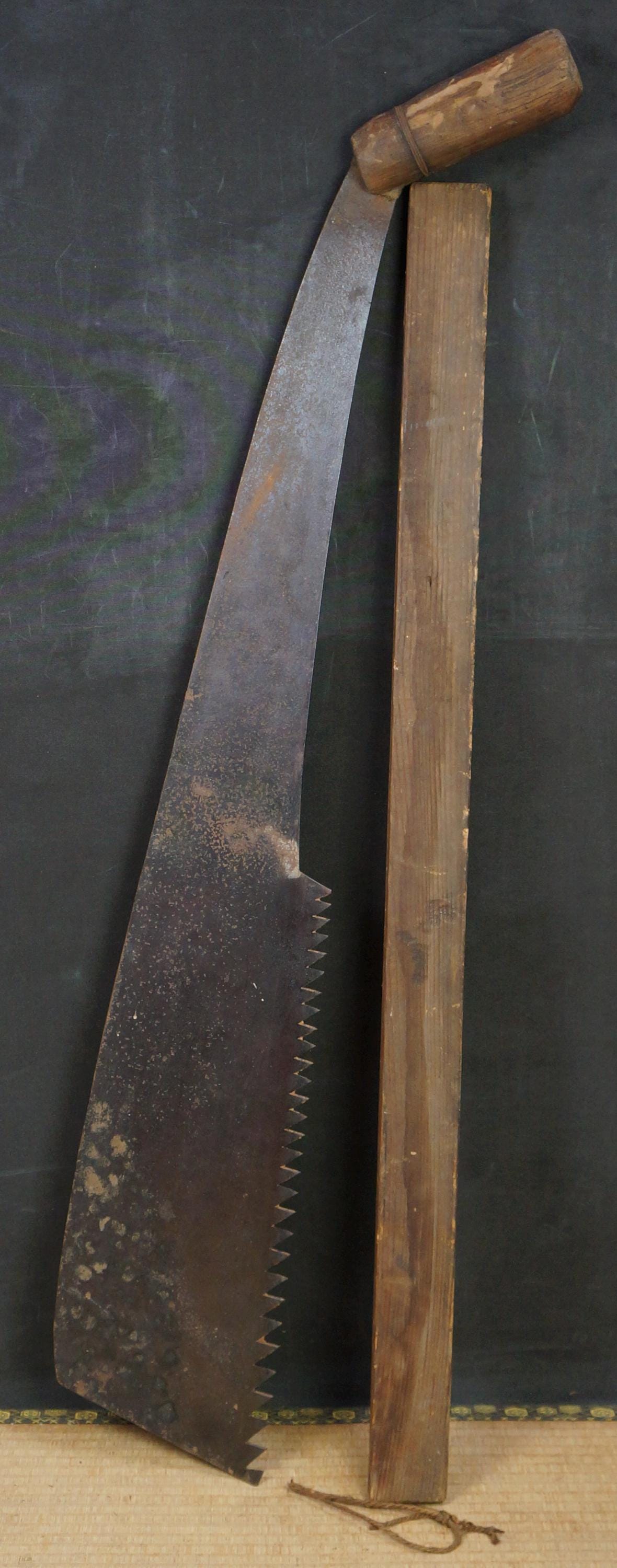 Antique Meabiki Whaleback Nokogiri Japan Saw Tool Forged 1900