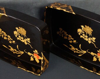 アンティーク 日本製 高級漆器 蒔絵盆 1880年 輪島美術工芸品 - Etsy 日本