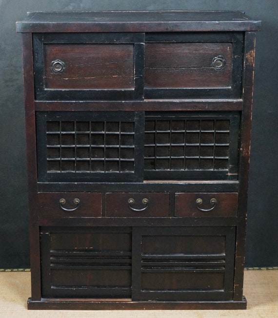Antique Tansu Japan Furniture 1800s Carpenter Craft Cabinet Etsy UK