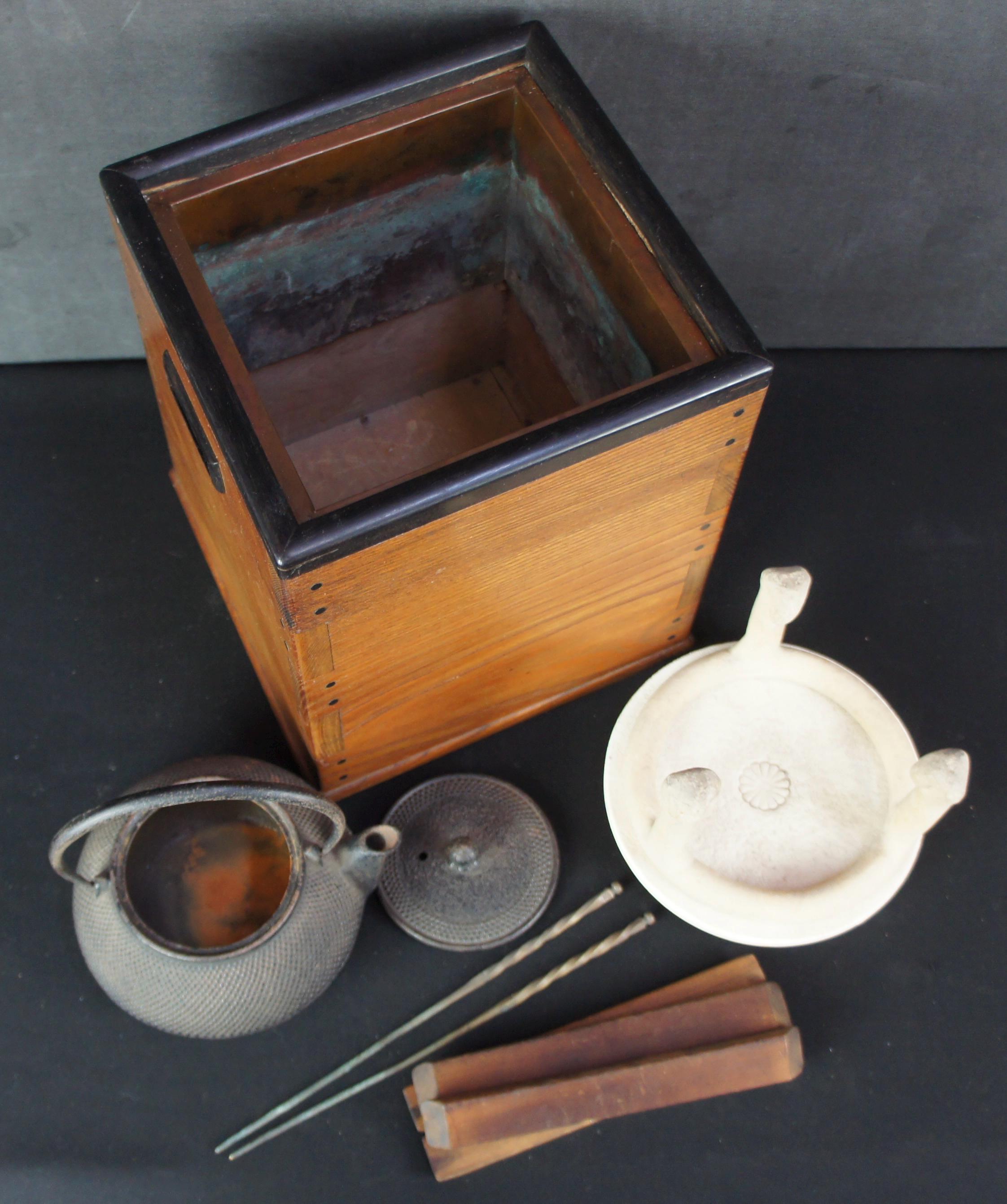 日本茶火鉢 日本木ろう材 1930年 南部鉄瓶 やかん - Etsy 日本