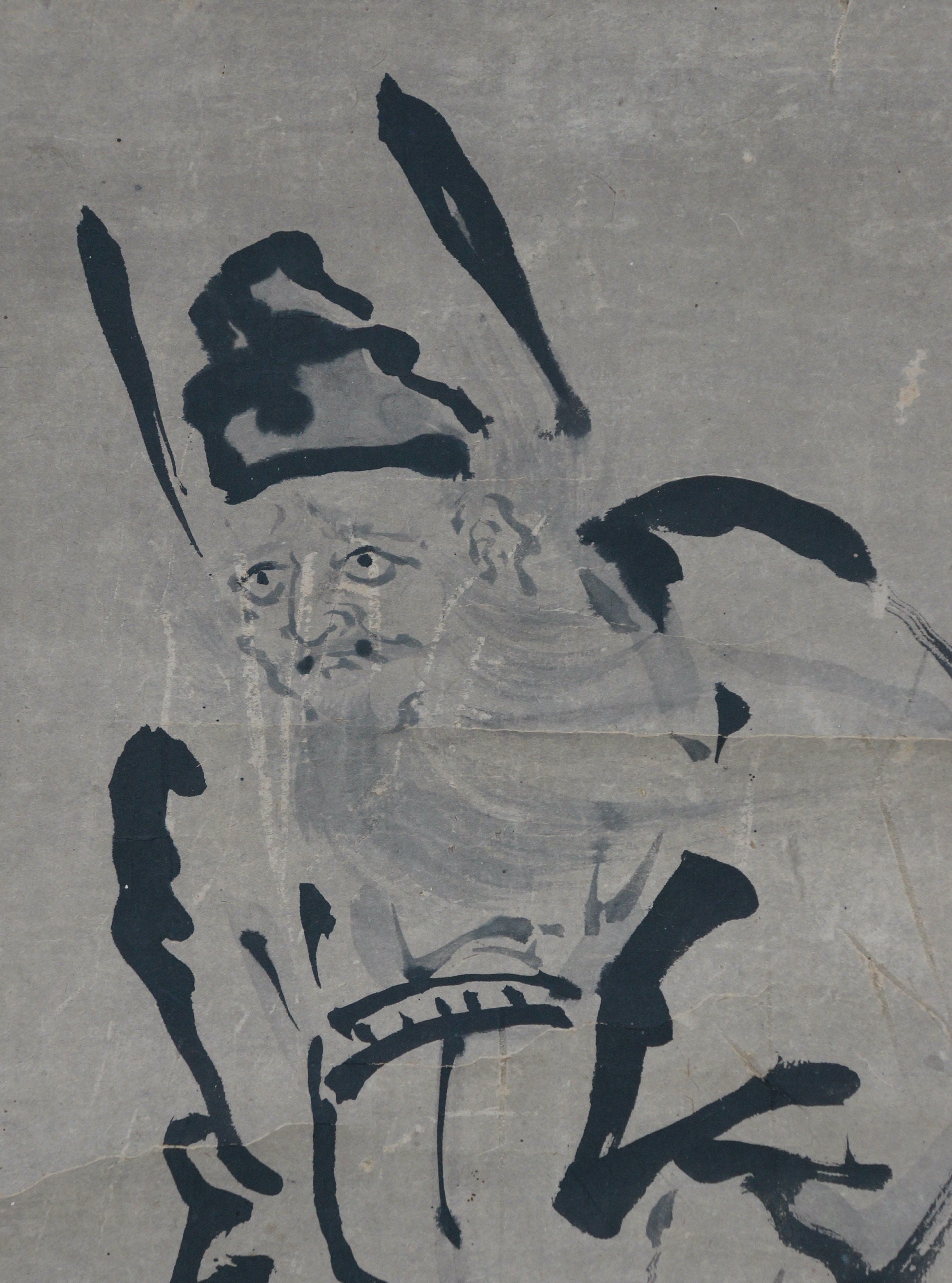日本アンティーク 掛け軸 書記 1680年 江戸墨絵掛軸 - Etsy 日本