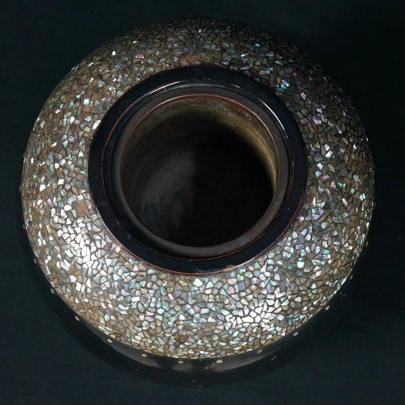 Antique Japan Ikebana Vase Raden Lacquer 1880s Lacquer Craft Etsy