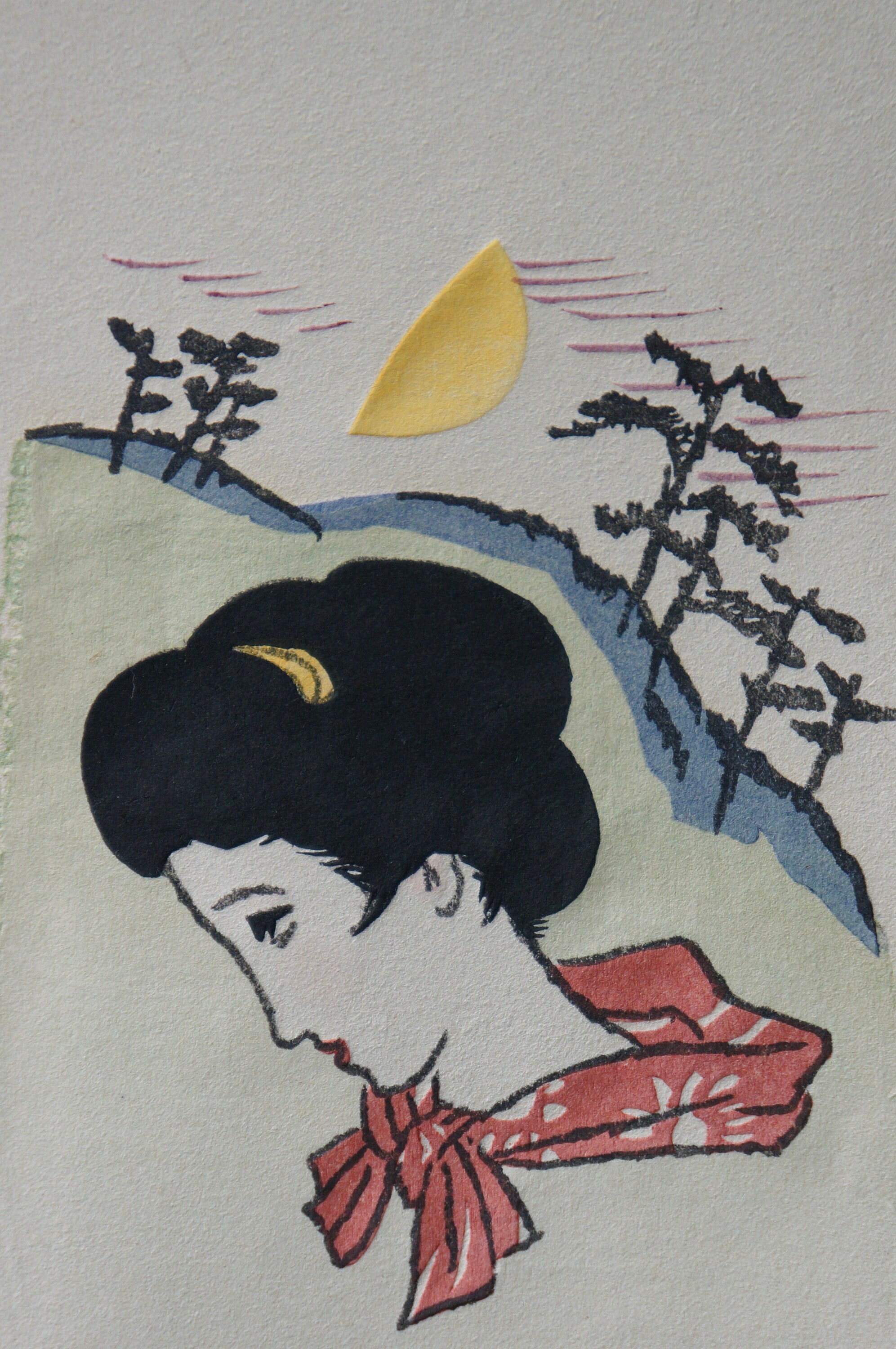 日本の木版画 竹島夢二 1920年代 紙 風神 美術工芸 B - Etsy 日本