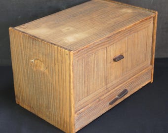 Japan furniture small cabinet 1900 hand craft wood Kiridansu