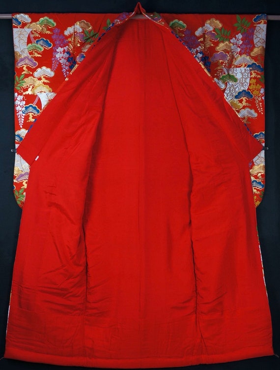 Japan wedding Kimono Uchikake hand made silk craf… - image 2