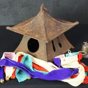 Japan garden wind bell iron craft 1900 high pitch sound