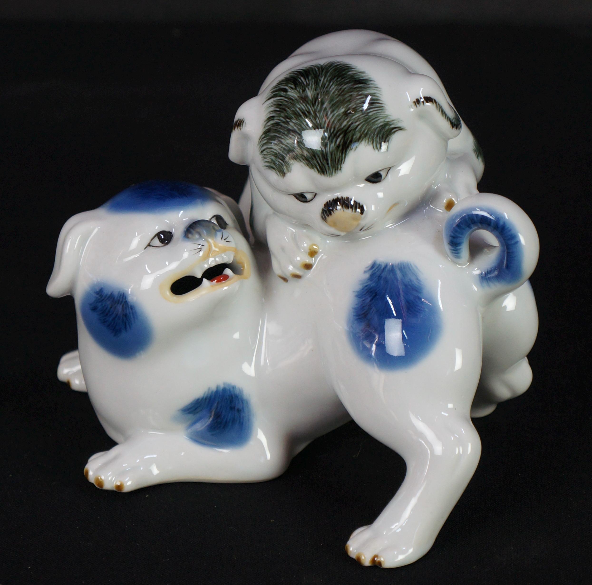 日本 九谷 犬 子犬 陶器 1970 置物 窯 美術工芸品 - Etsy 日本