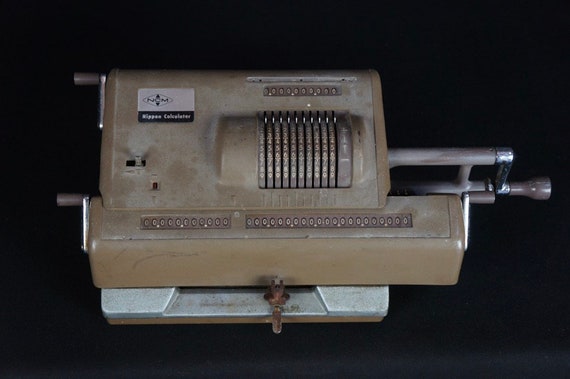 Vintage Japanese Nippon calculator made in Japan 1960 original